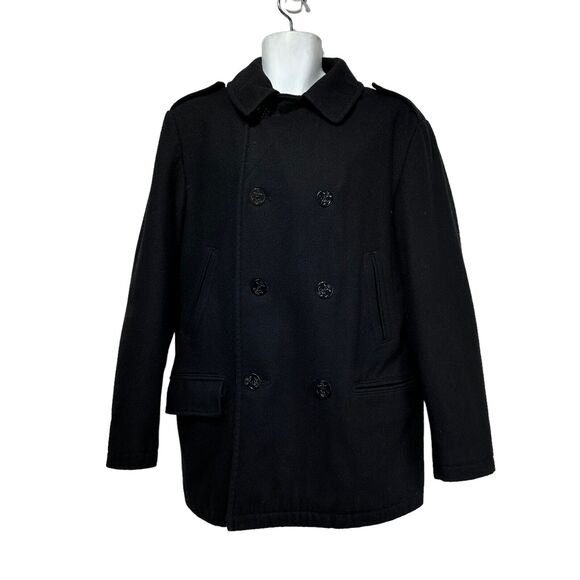 Nautica Anchor nautical Button Wool Coat Size L - Picture 1 of 6